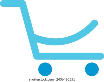 Fresh Mart Shopping Trolley Vector Illustration