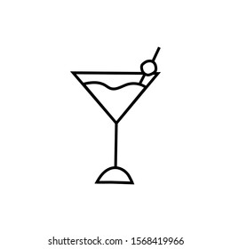 fresh martini cocktail drink isolated icon vector illustration design