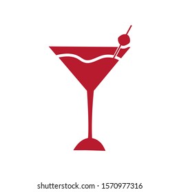 fresh martini cocktail drink isolated icon vector illustration design