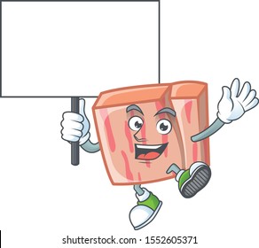 Fresh meat cartoon with bring board character shape