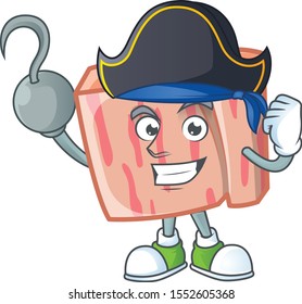 Fresh meat cartoon with pirate character shape