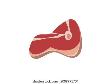 Fresh meat flat icon. Image for business