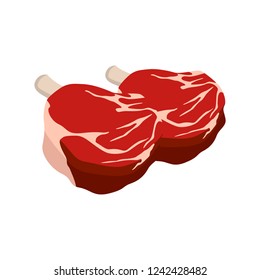 Fresh Meat Isolated Vector 