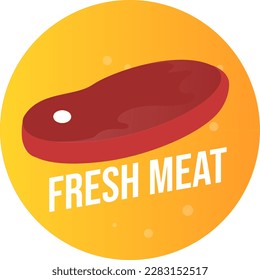 la etiqueta de la carne fresca indica que esta carne es fresca y tiene una atractiva impresión para la elección de su producto
