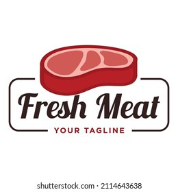 Fresh Meat Logo Vector Design Template.