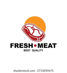 fresh meat logo vector design. Meat store emblems logo