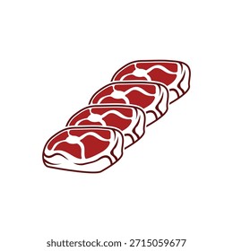 Diseño de Vector de logotipo de carne fresca. Logotipo de emblemas de tiendas de carne