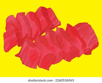 Fresh meat ready to be grilled vector stock illustration