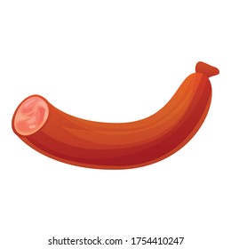 Fresh meat sausage icon. Cartoon of fresh meat sausage vector icon for web design isolated on white background
