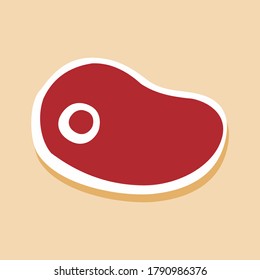 fresh meat sliced vector design. cow meat. fresh beef