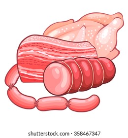 Fresh meat. Vector
