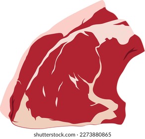 Vector de carne fresca. Carne de animales y carne de cerdo. Ilustración del vector