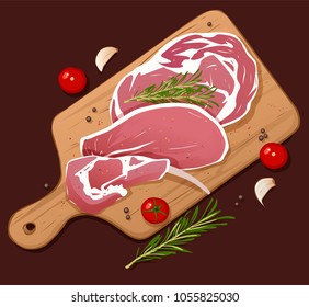 Fresh meat, vector illustration. 