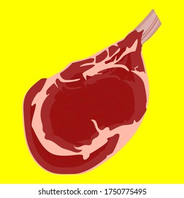 fresh meat vector illustration, in flat design icon. isolated stock vector