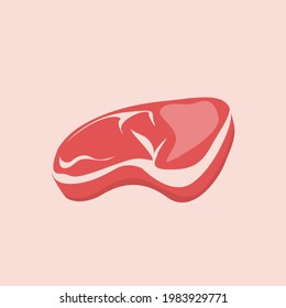 fresh meat vector with red color and a little weak