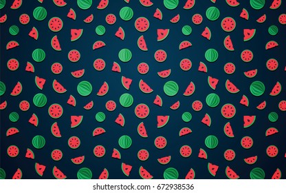 fresh melons on dark background
