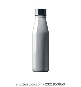 Fresh milk in bottle over white