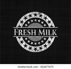 Fresh Milk with chalkboard texture