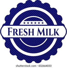 Fresh Milk with denim texture