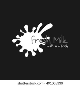 Fresh milk design logo template. vector illustration