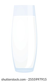 Fresh milk glass and milkpack. vector