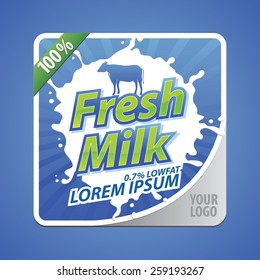 fresh milk label