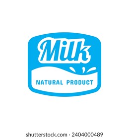 Fresh milk logo concept. Milk logo isolated vector emblem