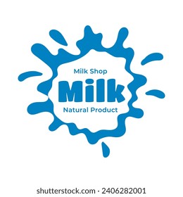 Fresh milk logo concept. Milk logo isolated vector emblem
