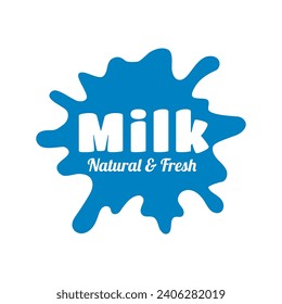 Fresh milk logo concept. Milk logo isolated vector emblem