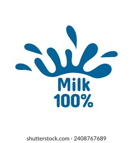 Fresh milk logo concept. Milk logo isolated vector emblem