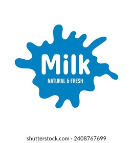 Fresh milk logo concept. Milk logo isolated vector emblem