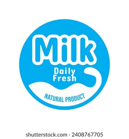 Fresh milk logo concept. Milk logo isolated vector emblem