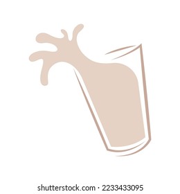 Ilustración del logotipo de leche fresca