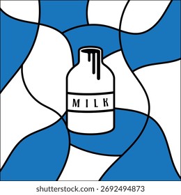 Vector de diseño de logotipo de Plantilla de leche fresca. logotipo adecuado para la leche, la agricultura láctea y la empresa de marca