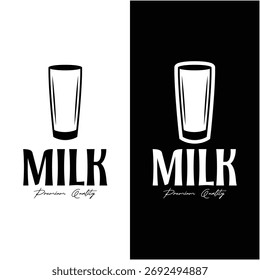 Vector de diseño de logotipo de Plantilla de leche fresca. logotipo adecuado para la leche, la agricultura láctea y la empresa de marca