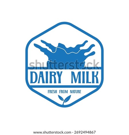 Fresh Milk Logo Template Design Vector. logo suitable for milk, dairy farming and brand company