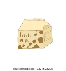 fresh milk packaging illustration vector