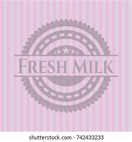 Fresh Milk retro style pink emblem