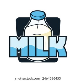 Fresh milk vector logo design