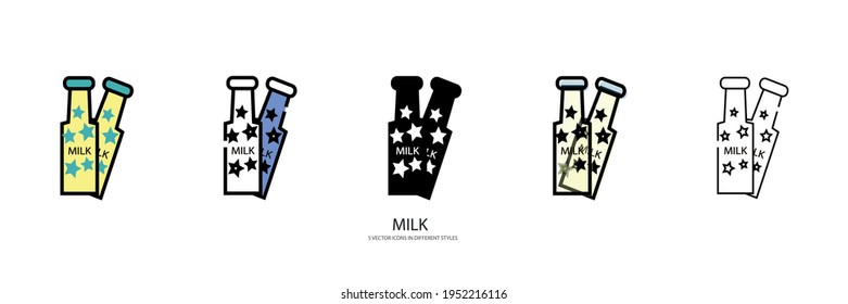 fresh milk vector type icon