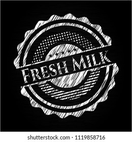 Fresh Milk written with chalkboard texture