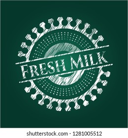 Fresh Milk written on a blackboard