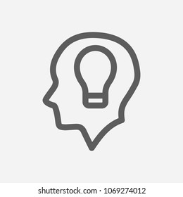 Fresh mind icon line symbol. Isolated vector illustration of  icon sign concept for your web site mobile app logo UI design.