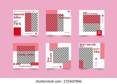 fresh minimal set stock social media templates