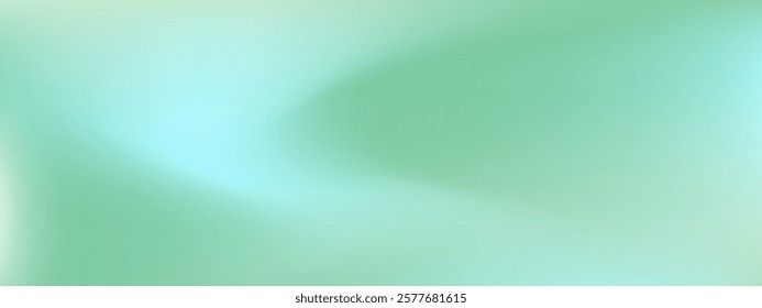 Fresh mint gradient mesh texture background. Soft wave fresh green gradient