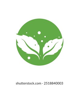 Fresh Mint Leaf Vector Illustration. Healthy Eating, Sweet Food