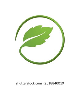 Fresh Mint Leaf Vector Illustration. Healthy Eating, Sweet Food