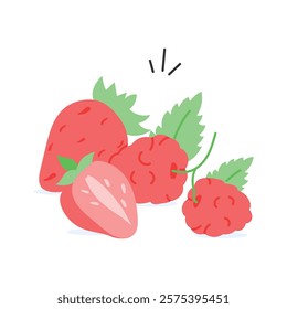 Fresh mix of berries, a sweet and nutritious treat