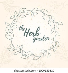 Fresh modern design card of medicinal herbs and flowers. Hand drawn illustration for herbal tea, natural cosmetics, health care products, aromatherapy, homeopathy. Summer art.