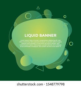 Fresh Modern Green Liquid Water Banner Background Vector Poster For Social Media Ads 